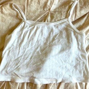 White brandy Melville Cami tank top ribbed cropped